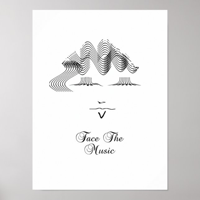 Face Ao Impressão de Poster de Música (Frente)