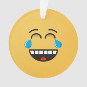 Face com lágrimas de ornamento alegre