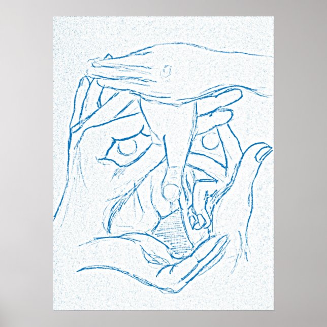 Face das mãos Poster (Frente)