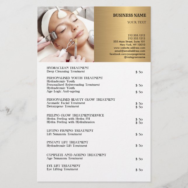FACE TREATTS Beauty Salon flyer (Frente)