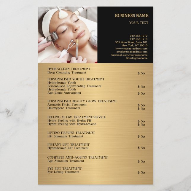 FACE TREATTS Beauty Salon flyer (Frente)