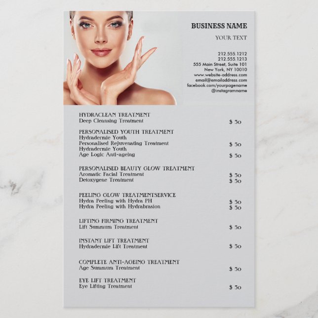FACE TREATTS Beauty Salon flyer (Frente)