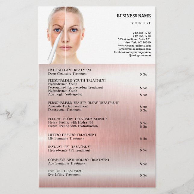 FACE TREATTS Beauty Salon flyer (Frente)