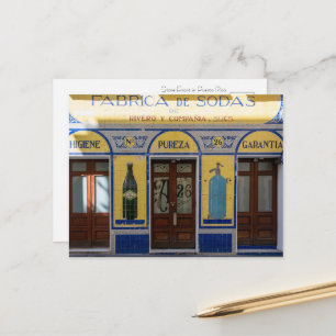 Fachada Vibrante em Porto Rico Cartão Postal