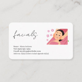 facial service editável cartão de visita