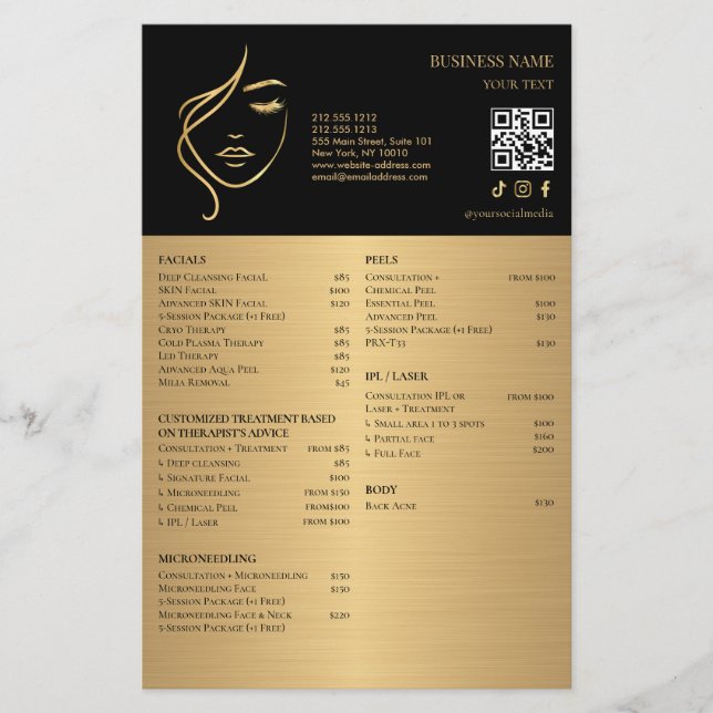 FACIAL TREATMENTS Beauty Salon flyer (Frente)