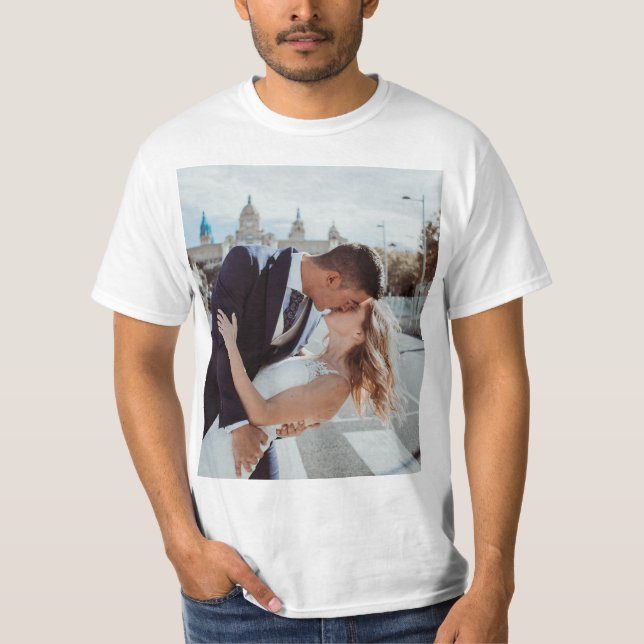 FÁCIL! Camisa T - Personalizada - Adicionar sua im (Frente)