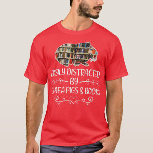 Fácil distração por cobaias e livros T-Shirt