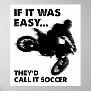 Fácil é o futebol Poster engraçado