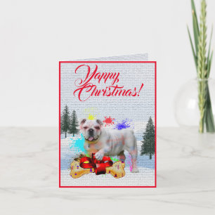 Fácil Personalização Fofo Cartão de Natal do Cãozi