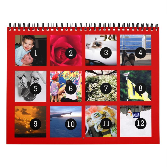 Facilmente 1 a 12 seu próprio calendário vermelho  (Capa)