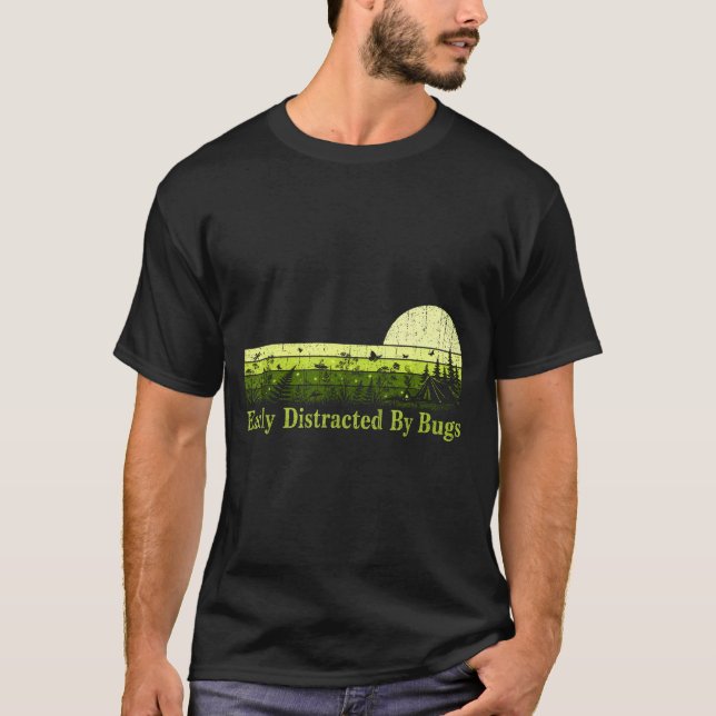Facilmente distraído por insetos camisa vintage ca (Frente)