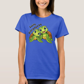 Facilmente Distraído por Tartarugas | Camiseta de