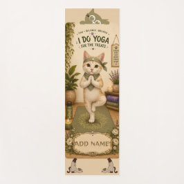 Faço Yoga pelos Agrados – Tapete de Yoga de Gato