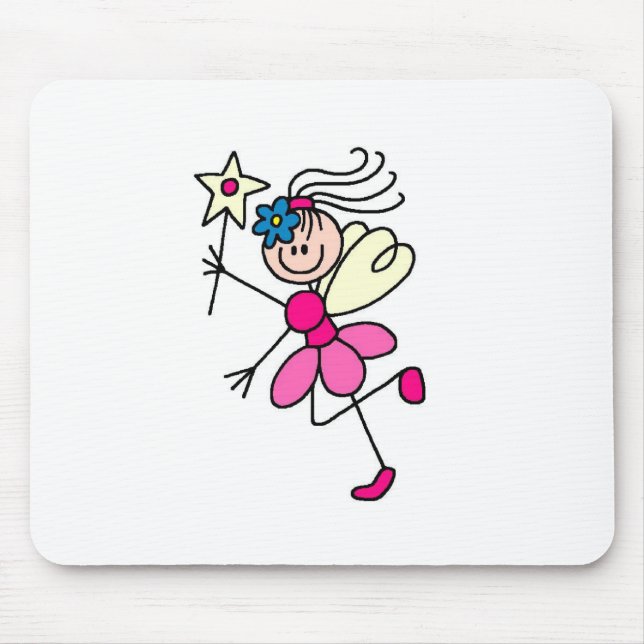 Fada Adesiva em Mousepad Rosa (Frente)