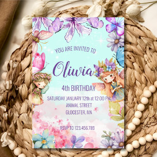 Fada Aniversário Princesa Fada Convite de Aniversá