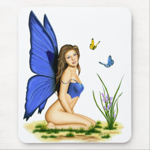 "Fada azul" Mousepad da borboleta