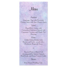 Fada Azul no Menu Casamento Roxo