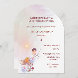 Fada Branca, mágica 4.º Convite de Aniversário