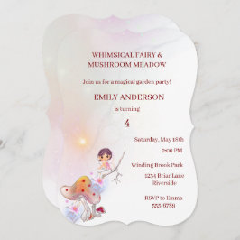 Fada Branca, mágica 4.º Convite de Aniversário