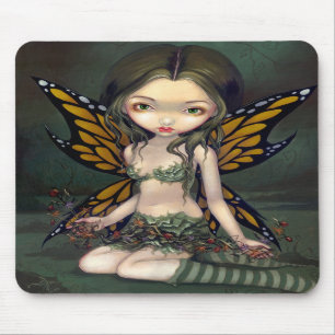 Fada com flores secadas Mousepad