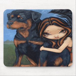 "Fada com um Rottweiler" Mousepad