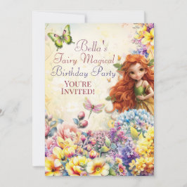 Fada Convite de aniversário mágico