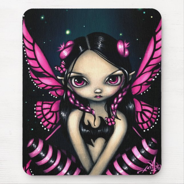 "Fada cor-de-rosa" Mousepad da borboleta (Frente)
