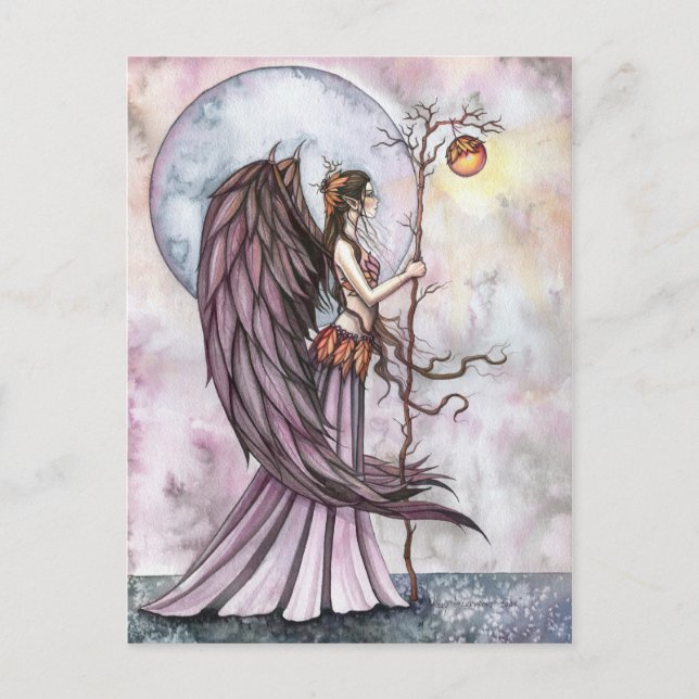 Fada da Luz de Outono Cartão Postal por Molly Harr (Frente)