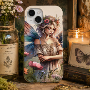 Fada de Aquarela Fantasia com Nome Personalizado