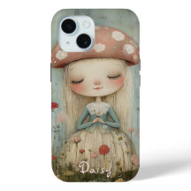 Fada de Cogumelo Bonita em Prado Flor Personalizad