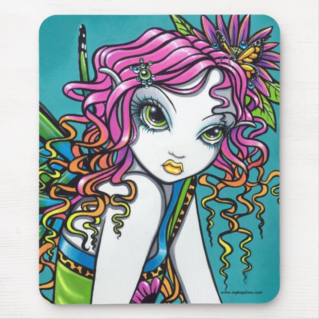 Fada de cristal Mousepad do arco-íris dos doces (Frente)