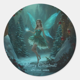 Fada de Natal com um Toque de Magia Adesivo