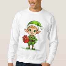 Fada de Natal Fofo com Presente – Suéter de Natal 