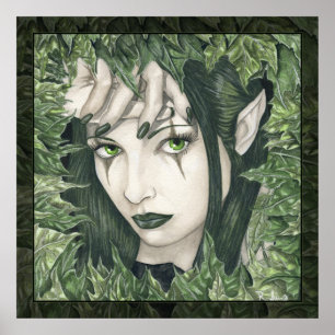 Fada do poster escuro da floresta