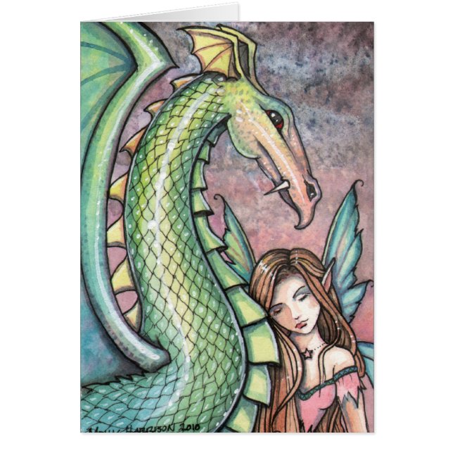 Fada doce e cartão de dragão (Frente)