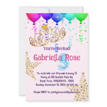 Fada Dourada da moça, Convite de aniversário Tiara