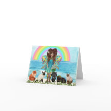 Fada e gatos todo o cartão da ocasião