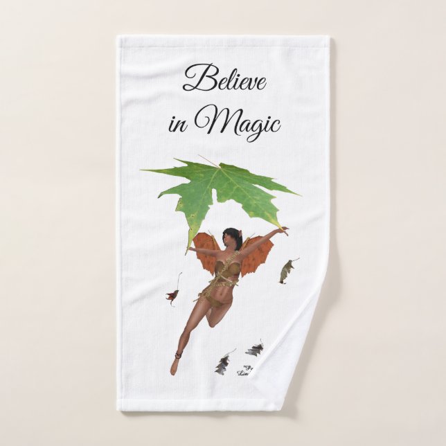 Fada Gelada Com Toalha De Mão Marrom (Toalha de mão)