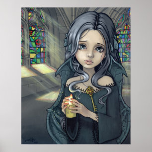 Fada gótico da fantasia do impressão da arte de