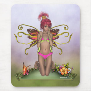 Fada Mousepad da borboleta da morango