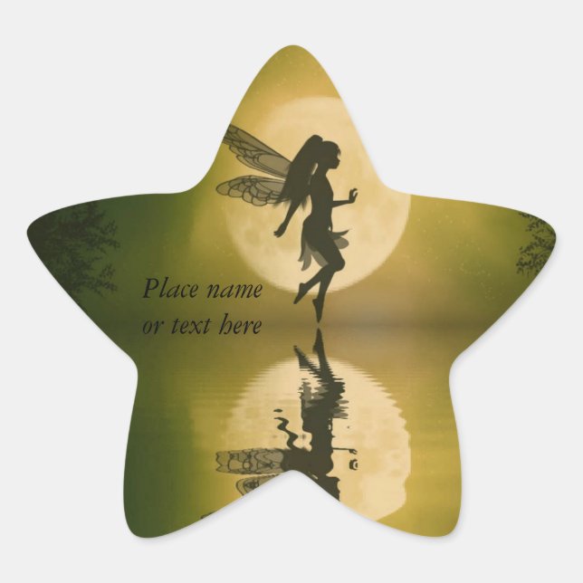 Fada reflete adesivo de estrela-fada (Frente)