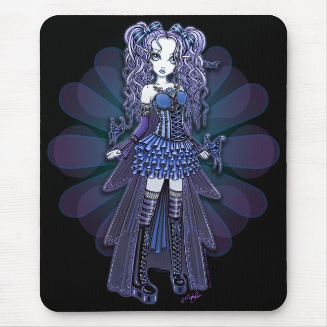 Fada roxa Mousepad da borboleta do tatuagem de (Frente)