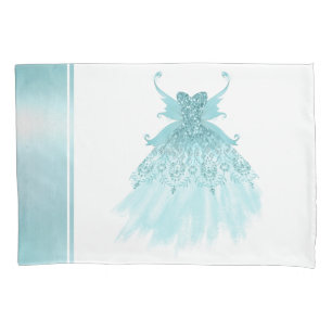 Fada Wing Mint Gown   Luxe Pearl Green Aqua Sheen