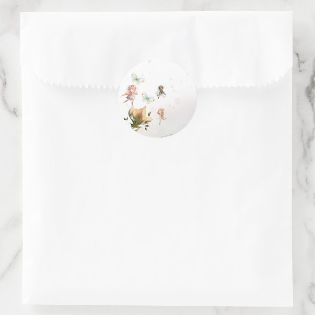 Fadas e adesivos redondos de fantasia (Bolsa)