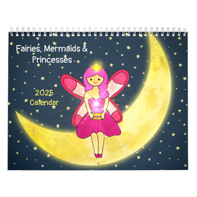 Fadas, Sereias e Impressões Calendário 2025 (Capa)