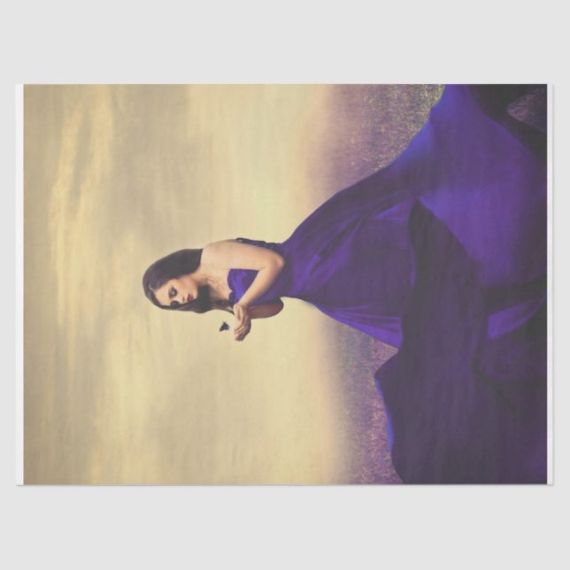 Fae do Campo de lavanda - Papel Tecidual de Dissoc (Frente )