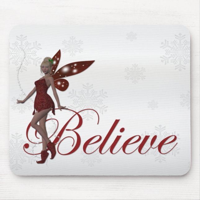Faerie de Natal Acredita 3 - Mousepad de Férias (Frente)
