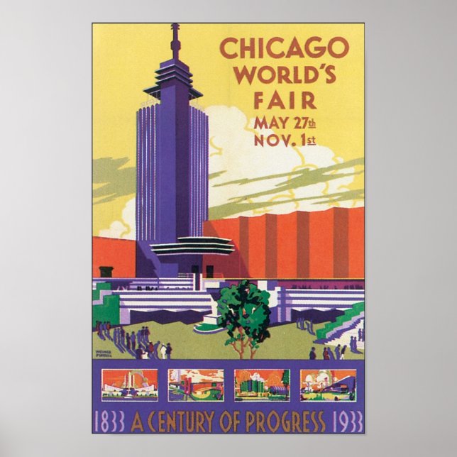 Fair Poster 1933 do Mundo de Chicago (Frente)