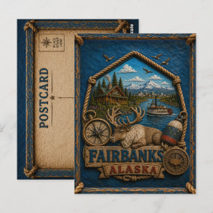 Fairbanks Cartão Postal de Viagem Antiga do Alasca